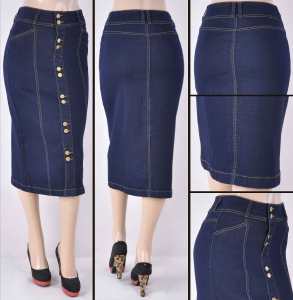 Faldas Mayoreo SG-77315 Dark Indigo Wholesale Skirts