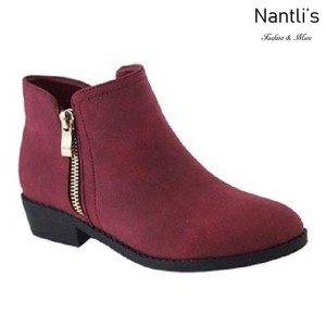 AN-Essie-6K Wine Botas de nina Mayoreo Wholesale girls Boots Nantlis