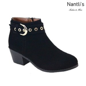 AN-Halo-8k Black Botas de nina Mayoreo Wholesale girls Boots Nantlis