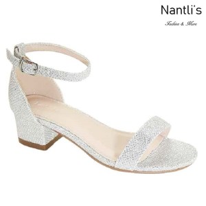 AN-Jean-09K Silver Zapatos de nina Mayoreo Wholesale girls Shoes Nantlis