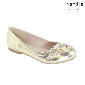 AN-Karmina-20K Gold Zapatos de nina Mayoreo Wholesale girls Shoes Nantlis
