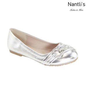 AN-Karmina-20K Silver Zapatos de nina Mayoreo Wholesale girls Shoes Nantlis