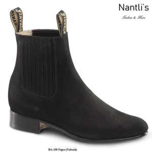 BA100 Nubuck Negro Botines Charros Equestrian Paddock Boots Nantlis
