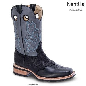 BA4000 Black Botas Vaqueras Rodeo Western Boots Nantlis