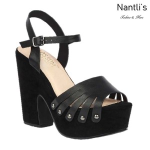BL-Alden-1 Black Zapatos de Mujer Mayoreo Wholesale Women Shoes Wedges Nantlis