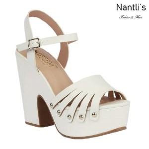 BL-Alden-1 White Zapatos de Mujer Mayoreo Wholesale Women Shoes Wedges Nantlis
