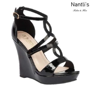 BL-Alle-11 Black Zapatos de Mujer Mayoreo Wholesale Women Shoes Wedges Nantlis