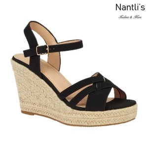 BL-Andy-11 Black Zapatos de Mujer Mayoreo Wholesale Women Shoes Wedges Nantlis