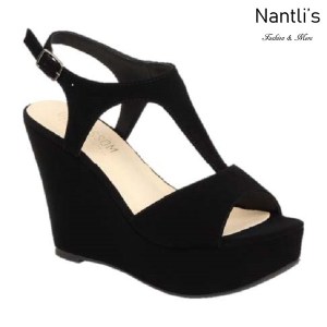 BL-Christy-47 Black Zapatos de Mujer Mayoreo Wholesale Women Shoes Wedges Nantlis