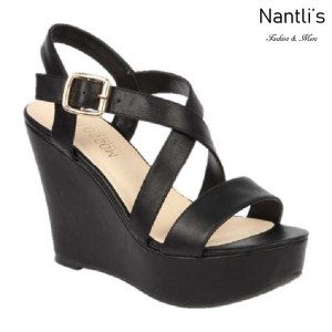 BL-Christy-48 Black Zapatos de Mujer Mayoreo Wholesale Women Shoes Wedges Nantlis