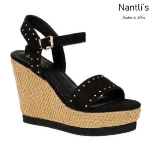 BL-Lana-11 Black Zapatos de Mujer Mayoreo Wholesale Women Shoes Wedges Nantlis