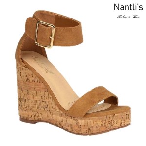 BL-Lillian-11 Tan Zapatos de Mujer Mayoreo Wholesale Women Shoes Wedges Nantlis