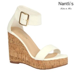 BL-Lillian-11 White Zapatos de Mujer Mayoreo Wholesale Women Shoes Wedges Nantlis