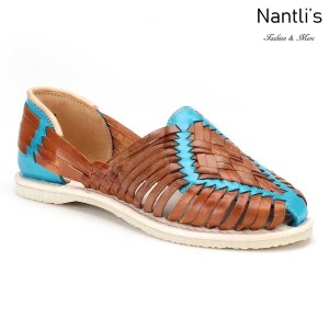 Huaraches Mayoreo CAH753 Multi Turq Huarache de piel para mujer Womens Mexican leather sandals Nantlis Tradicion de Mexico