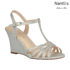 BL-Emma-8 Silver Zapatos de Mujer Mayoreo Wholesale Women Wedges Shoes Nantlis