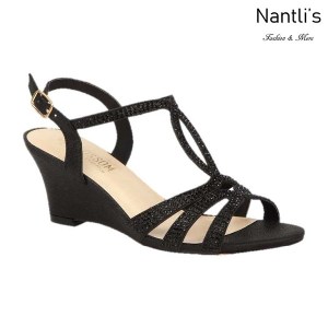 BL-Field-15 Black Zapatos de Mujer Mayoreo Wholesale Women Wedges Shoes Nantlis