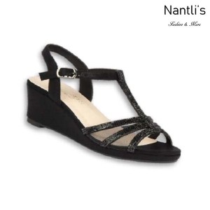 BL-K-Christy-44 Black Zapatos de niña Mayoreo Wholesale Kids Wedges Shoes Nantlis