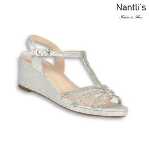 BL-K-Christy-44 Silver Zapatos de niña Mayoreo Wholesale Kids Wedges Shoes Nantlis