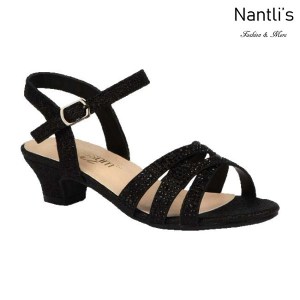 BL-K-Suri-32 Black Zapatos de niña Mayoreo Wholesale Kids dress Shoes Nantlis