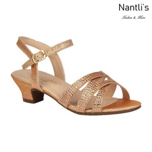 BL-K-Suri-32 Rose Gold Zapatos de niña Mayoreo Wholesale Kids dress Shoes Nantlis