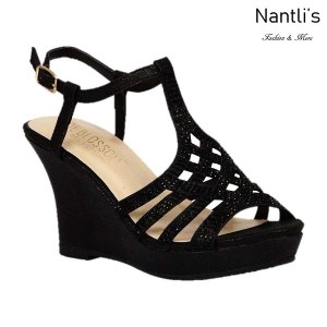 BL-Winni-21 Black Zapatos de Mujer Mayoreo Wholesale Women Wedges Shoes Nantlis