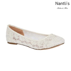 BL-Baba-53B White Zapatos de Novia Mayoreo Wholesale Women flats Shoes Nantlis Bridal shoes