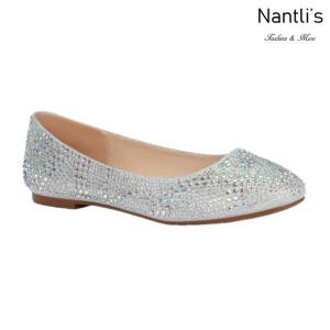 BL-Baba-87 Silver Zapatos de Novia Mayoreo Wholesale Women flats Shoes Nantlis Bridal shoes