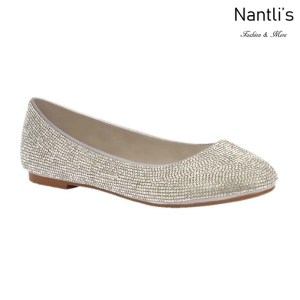 BL-Baba-88 Silver Zapatos de Novia Mayoreo Wholesale Women flats Shoes Nantlis Bridal shoes
