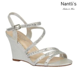 BL-Emma-5 Silver Zapatos de novia Mayoreo Wholesale Women Wedges Shoes Nantlis Bridal shoes