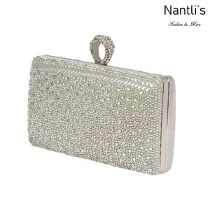 BL-HB-Eternity-130 White Cartera de novia Mayoreo Wholesale bridal Hand Bag Nantlis
