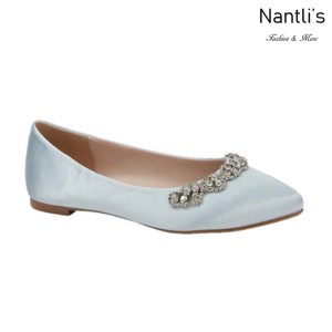 BL-Kitty-20 LIght Blue Zapatos de Novia Mayoreo Wholesale Women flats Shoes Nantlis Bridal shoes