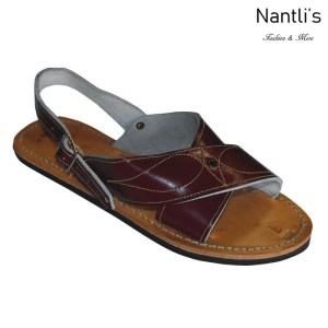 Huaraches Mayoreo BA-cruzado vino Huaraches de hombre Leather Mexican sandals for men Nantlis Tradicion de Mexico