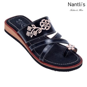 Huaraches Mayoreo TM35163 Black Huaraches Mexicanos de Mujer Women Mexican Sandals Nantlis Tradicion de Mexico