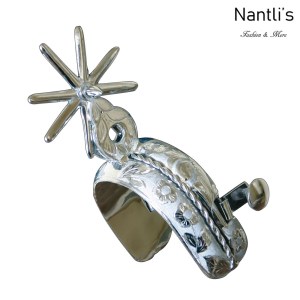 Espuelas Mayoreo TM53111 Espuelas charras mexicanas de acero inoxidable mexican stainless steel handmade spurs Nantlis Tradicion de Mexico