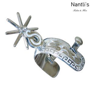 Espuelas Mayoreo TM53112 Espuelas charras mexicanas de acero inoxidable mexican stainless steel handmade spurs Nantlis Tradicion de Mexico