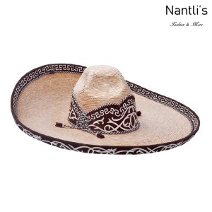 Sombrero Charro Mayoreo TM71121 Brown Sombrero Charro de paja Galoneado Nantlis Tradicion de Mexico