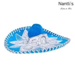 Sombrero Charro Mayoreo TM71204 Blue-Silver Sombrero Charro Nantlis Tradicion de Mexico