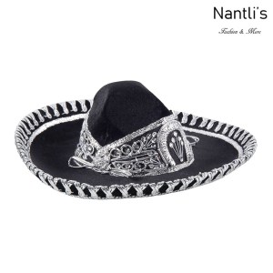Sombrero Charro Mayoreo TM71252 Black-Silver Sombrero Charro Nino Nantlis Tradicion de Mexico