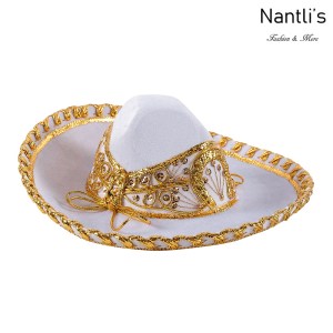 Sombrero Charro Mayoreo TM71255 White-Gold Sombrero Charro Nino Nantlis Tradicion de Mexico