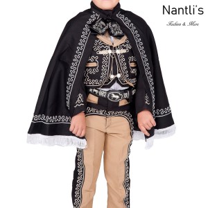 Traje de Charro Mayoreo TM72105 Black-White Capa de Traje de Charro nino Nantlis Tradicion de Mexico