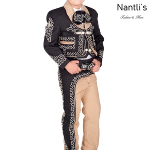 Traje de Charro Mayoreo TM72110 Black-Khaki Traje Charro nino completo Nantlis Tradicion de Mexico