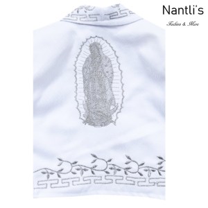 Traje de Charro Mayoreo TM72115 White-Silver Traje de Charro nino Bordado Virgen Guadalupe back Embroidery Nantlis Tradicion de Mexico