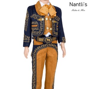 Traje de Charro Mayoreo TM72206 Mustard-Black-Gold Traje Charro nino completo Nantlis Tradicion de Mexico