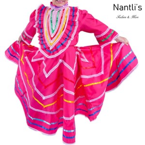 Traje tipico Mexicano Mayoreo TM74141 Fuchsia Vestido Folklorico estilo Jalisco mujeres y ninas women and girls Nantlis Tradicion de Mexico
