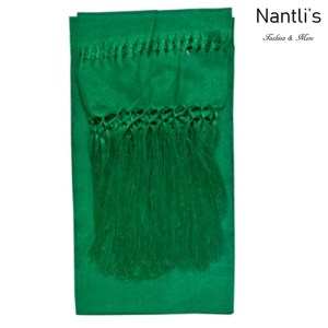 Rebozos Mayoreo TM75114 Green Rebozo Mexicano de seda Mexican Shawl 68x19 Nantlis Tradicion de Mexico