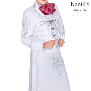 Traje de Charro Mayoreo TM76104 White-Silver Traje de Charro completo mujer Nantlis Tradicion de Mexico