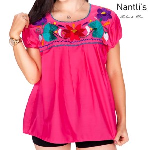 Blusa Bordada Mayoreo TM77106 Fuchsia Blusa Bordada Mujer Mexican Embroidered Blouse Nantlis Tradicion de Mexico