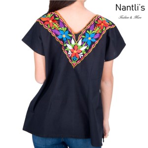 Blusa Bordada Mayoreo TM77170 Black Blusa Bordada Mujer Mexican Embroidered Blouse Nantlis Tradicion de Mexico back