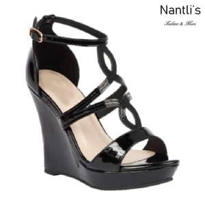 BL-Alle-11 Black Zapatos de Mujer Mayoreo Wholesale Women Shoes Wedges Nantlis