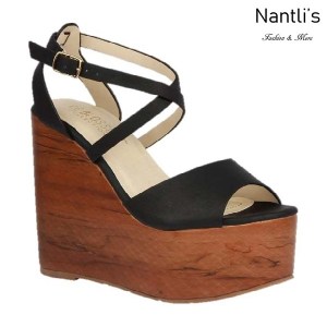 BL-Iris-11 Black Zapatos de Mujer Mayoreo Wholesale Women Shoes Wedges Nantlis